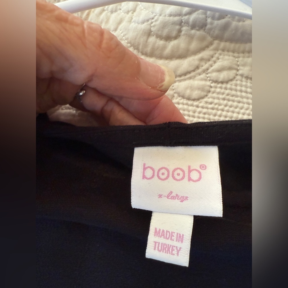 Boob Designs Long Sleeve Boat Neck Black Maternity/Nursing Dress, MSRP $109, XL - Picture 8 of 12